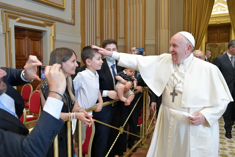 Pope Francis meets with deacons and their families at the Vatican on June 19, 2021?w=200&h=150